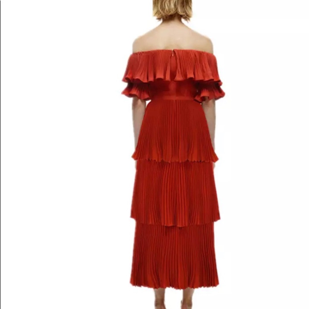 Ruffle Red Maxi Dress - Picture 2 of 3